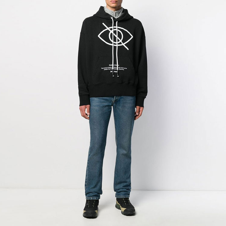 Lookbook Palm Angels SS22 黑眼字母印花套頭連帽衫 PMBB058F196310061001