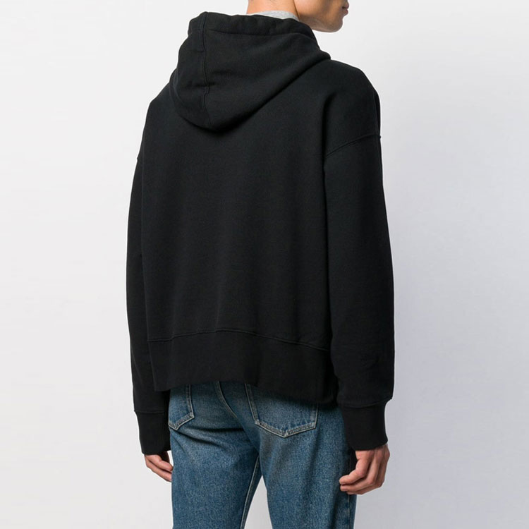 Shop Palm Angels SS22 黑眼字母印花套頭連帽衫 PMBB058F196310061001