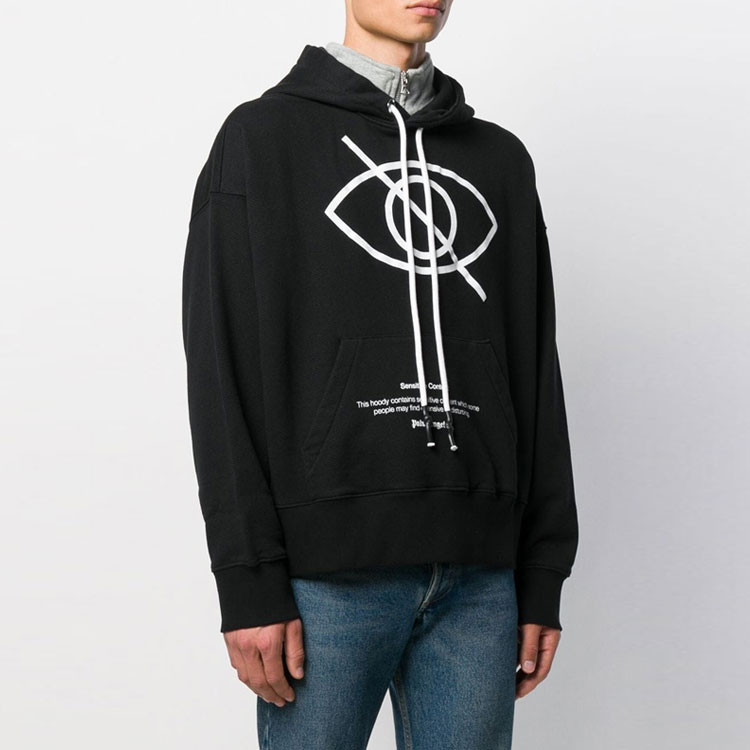 Purchase Palm Angels SS22 黑眼字母印花套頭連帽衫 PMBB058F196310061001