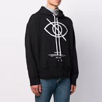 Purchase Palm Angels SS22 黑眼字母印花套頭連帽衫 PMBB058F196310061001