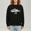 Shop パームエンジェルス SS22 ブラック シャークロゴ プルオーバー スウェットシャツ 長袖 PMBA026S22FLE0041009