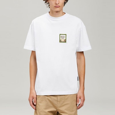 PALM ANGELS SS22 ボクサー ボブ アニマルプリント ロゴ クルーネック Tシャツ ホワイト メンズ. PMAA001S22JER0250155 Shop PALM ANGELS SS22 ボクサー ボブ アニマルプリント ロゴ クルーネック Tシャツ ホワイト メンズ. PMAA001S22JER0250155