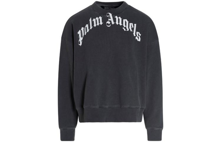 Palm Angels SS22 Grey Letter Logo Crewneck Sweatshirt Men PMBA026C99FLE00110011001