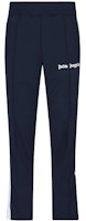 PALM ANGELS SS22 Logo Solid Casual Pants Men Navy Blue. PMCJ001C99FAB0014601 PALM ANGELS SS22 Logo Solid Casual Pants Men Navy Blue. PMCJ001C99FAB0014601