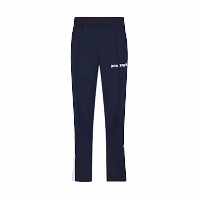 PALM ANGELS SS22 Logo Solid Casual Pants Men Navy Blue. PMCJ001C99FAB0014601