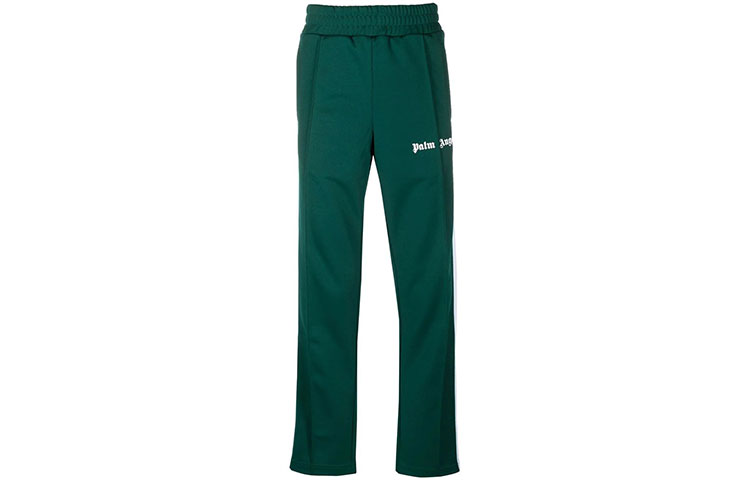 PALM ANGELS SS22 Logo Track Pants Green PMCJ001C99FAB0015501
