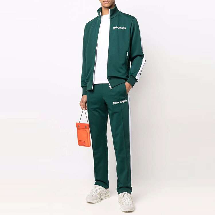 Lookbook PALM ANGELS SS22 ロゴ トラックパンツ グリーン PMCJ001C99FAB0015501