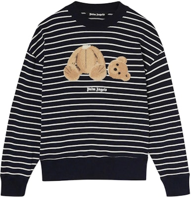 パームエンジェルス SS22 ネイビー テディベア ストライプ 刺繍 スウェットシャツ. PMBA064S22FLE0014660 Buy パームエンジェルス SS22 ネイビー テディベア ストライプ 刺繍 スウェットシャツ. PMBA064S22FLE0014660