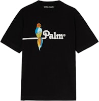 Palm Angels SS22 Parrot Logo Black Graphic Tee Short Sleeve T-Shirt. PMAA001S22JER0041001 Palm Angels SS22 Parrot Logo Black Graphic Tee Short Sleeve T-Shirt. PMAA001S22JER0041001