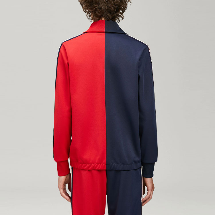 Purchase Palm Angels 男士红蓝拼色条纹标志运动夹克 SS22款式. PMBD036S22FAB0022503