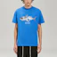 Shop Palm Angels SS22 鲨鱼印花蓝色短袖T恤 PMAA001S22JER0114501