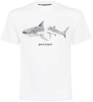 Palm Angels SS22 Shark Print Crewneck T-Shirt White (). PMAA001S22JER0110110 Palm Angels SS22 Shark Print Crewneck T-Shirt White (). PMAA001S22JER0110110