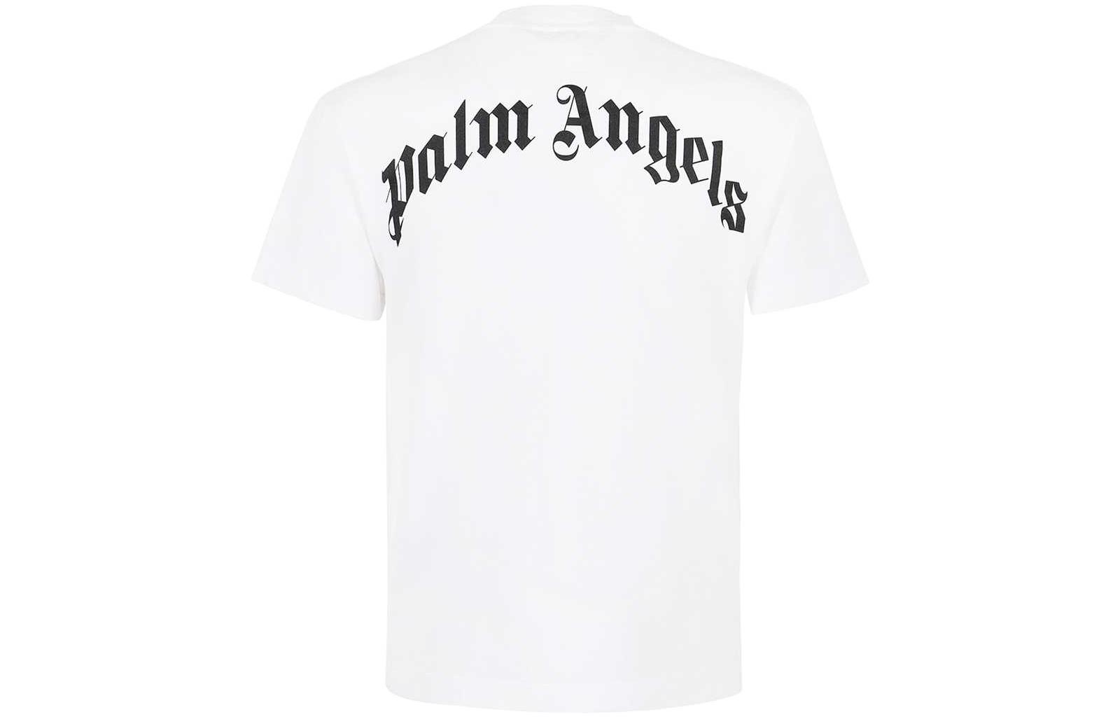 Lookbook Camiseta Blanca Palm Angels SS22 con Estampado de Tiburón Crewneck. PMAA001S22JER0110110