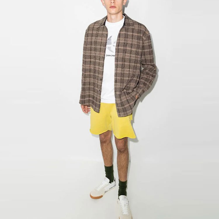 Shop Camiseta Blanca Palm Angels SS22 con Estampado de Tiburón Crewneck. PMAA001S22JER0110110