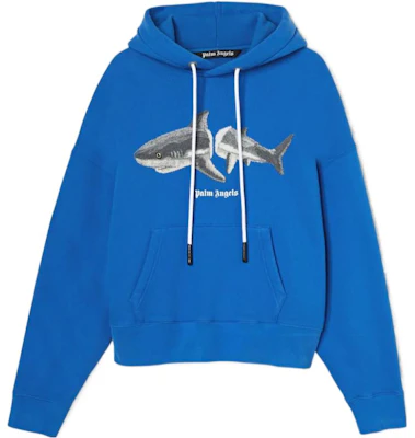 Sudadera con Capucha Palm Angels SS22 Estampado Tiburón Azul PMBB058S22FLE0054509 Buy Sudadera con Capucha Palm Angels SS22 Estampado Tiburón Azul PMBB058S22FLE0054509
