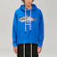 Shop Sudadera con Capucha Palm Angels SS22 Estampado Tiburón Azul PMBB058S22FLE0054509