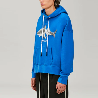 Sudadera con Capucha Palm Angels SS22 Estampado Tiburón Azul PMBB058S22FLE0054509 Purchase Sudadera con Capucha Palm Angels SS22 Estampado Tiburón Azul PMBB058S22FLE0054509