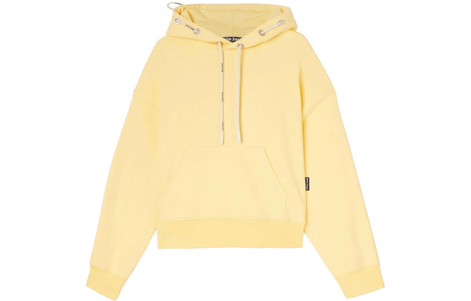 Palm Angels SS22 Solid Yellow Hoodie PMBB115S22FLE0011810