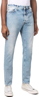 PALM ANGELS SS22 Straight-Leg Letter Logo Print Jeans Men Light Blue PMYA012C99DEN0014001 Lookbook PALM ANGELS SS22 Straight-Leg Letter Logo Print Jeans Men Light Blue PMYA012C99DEN0014001