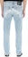 Shop PALM ANGELS SS22 Straight-Leg Letter Logo Print Jeans Men Light Blue PMYA012C99DEN0014001