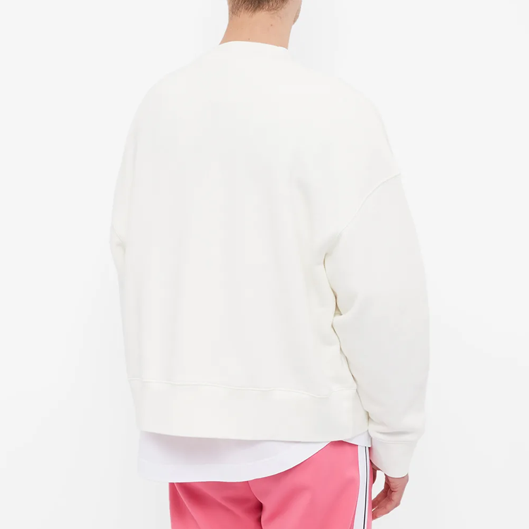 Shop PALM ANGELS SS22 Sudadera con Oso Blanco Cuello Redondo Manga Larga Hombre PMBA026C99FLE0020360
