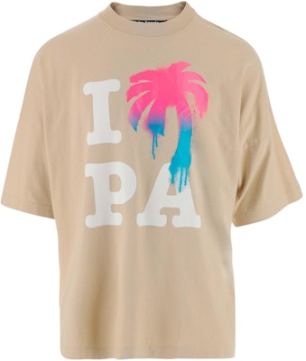 Palm Angels SS23 米色字母印花短袖T恤 PMAA041S23JER0016184 Buy Palm Angels SS23 米色字母印花短袖T恤 PMAA041S23JER0016184