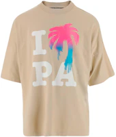 Order Palm Angels SS23 米色字母印花短袖T恤 PMAA041S23JER0016184