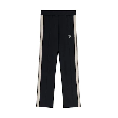 PALM ANGELS SS23 Black Side Stripe Straight Track Pants. PMCJ020E23FAB0011003