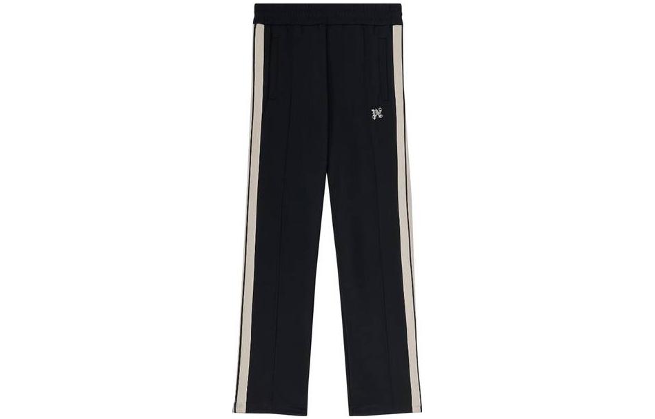 Order PALM ANGELS SS23  Black Side Stripe Straight Track Pants. PMCJ020E23FAB0011003