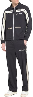 PALM ANGELS SS23 黑色條紋寬版運動長褲. PMCJ014S23FAB0011003 Lookbook PALM ANGELS SS23 黑色條紋寬版運動長褲. PMCJ014S23FAB0011003