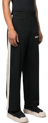 PALM ANGELS SS23 黑色條紋寬版運動長褲. PMCJ014S23FAB0011003 Sizing PALM ANGELS SS23 黑色條紋寬版運動長褲. PMCJ014S23FAB0011003