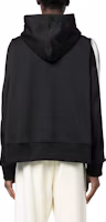 Shop PALM ANGELS SS23 黑色拉鍊連帽外套 Logo印花設計。 PMBD051S23FAB0011003