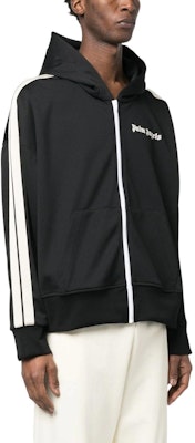 PALM ANGELS SS23 黑色拉链连帽衫 带Logo印花. PMBD051S23FAB0011003 Purchase PALM ANGELS SS23 黑色拉链连帽衫 带Logo印花. PMBD051S23FAB0011003