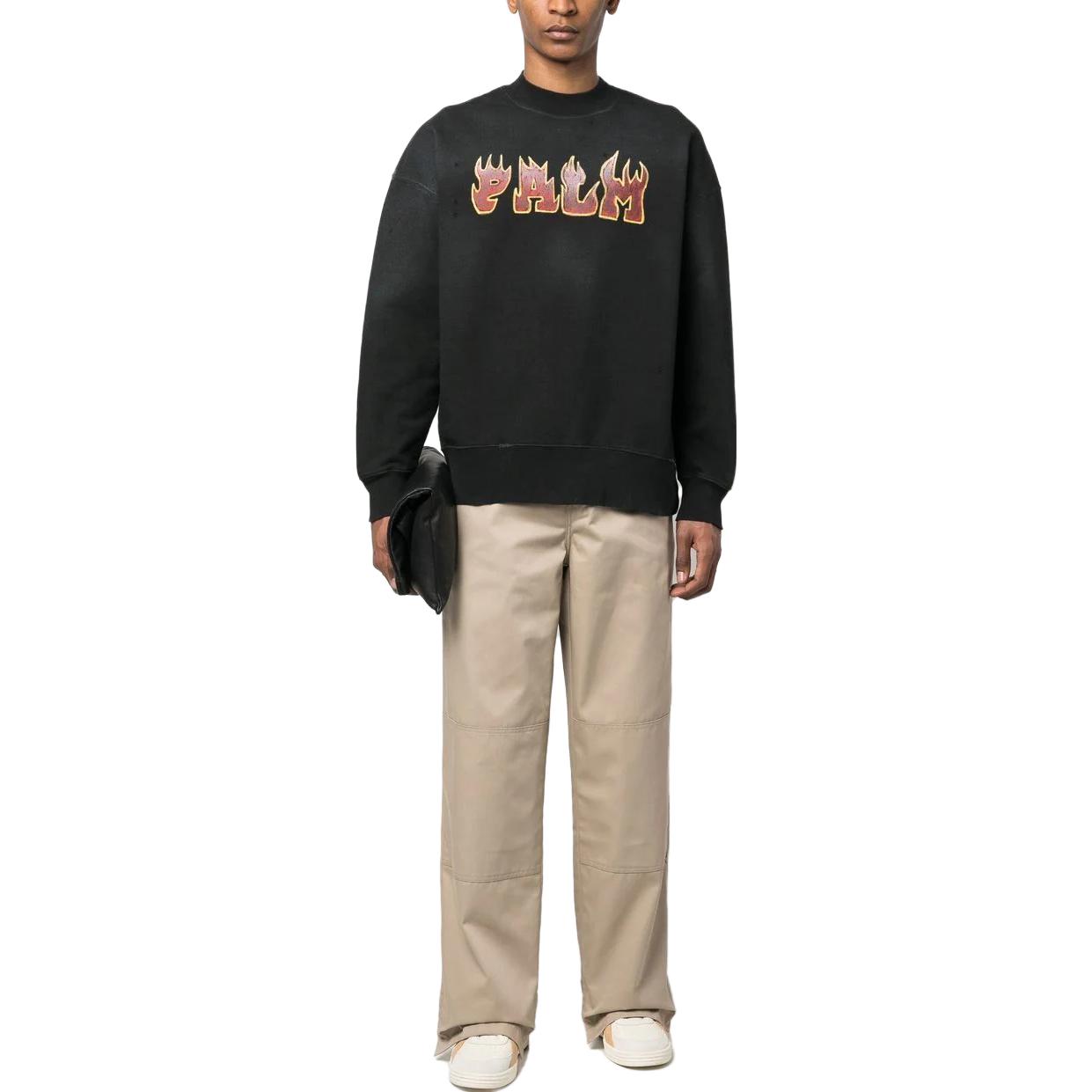 Lookbook PALM ANGELS SS23  Casual Straight-Leg Pants Khaki Color. PMCG003S23FAB0016118