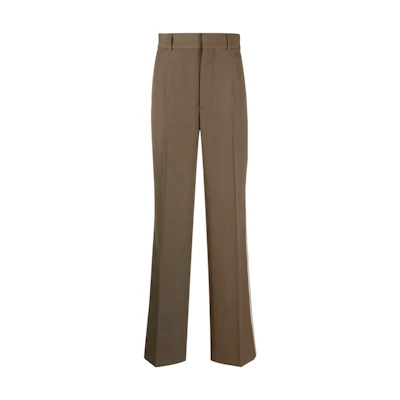 PALM ANGELS SS23 Khaki Track Pants with Hidden Zipper Detailing. PMCA128S23FAB0015603