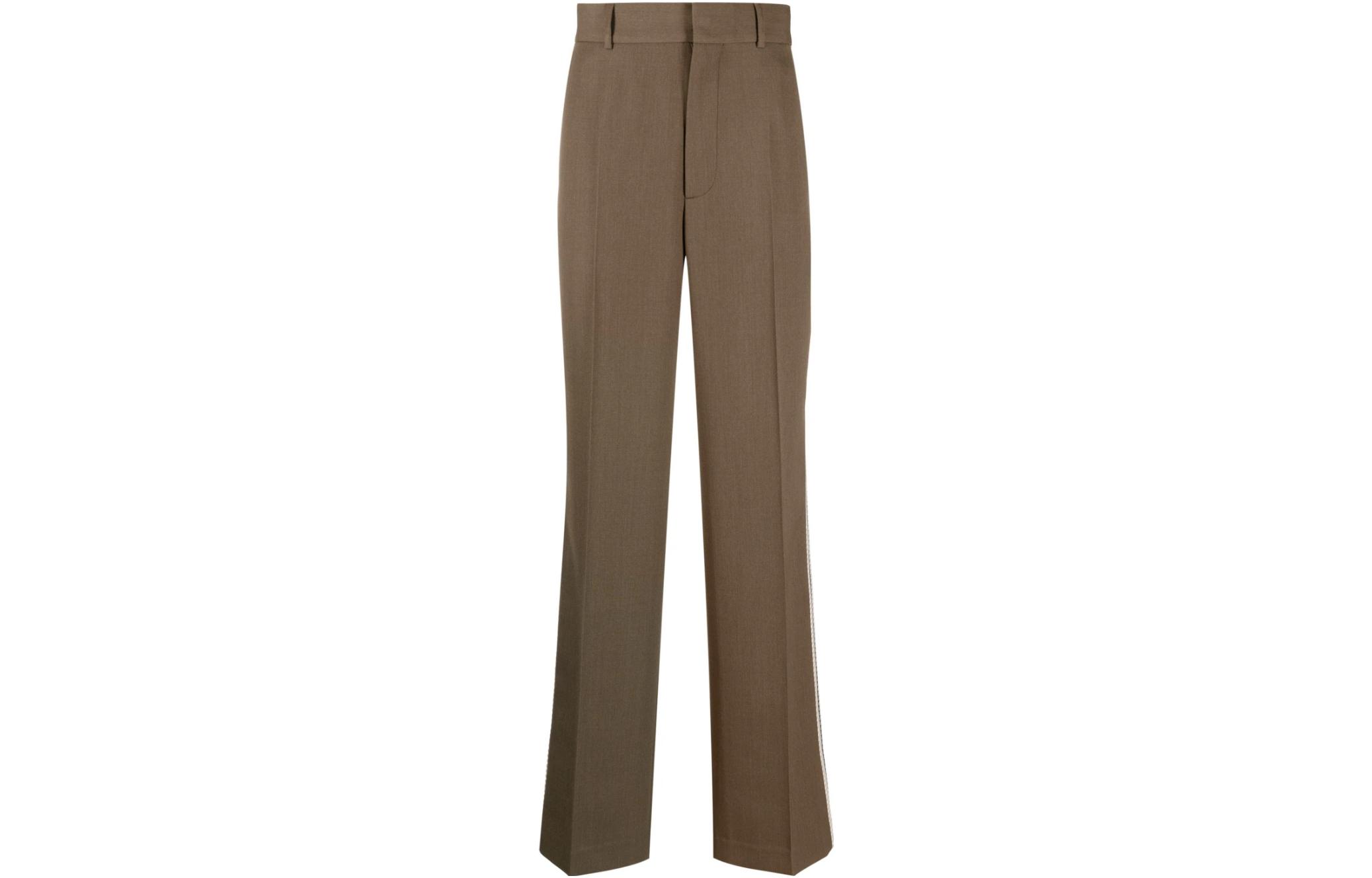 Order PALM ANGELS SS23  Khaki Track Pants with Hidden Zipper Detailing. PMCA128S23FAB0015603