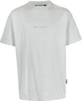PALM ANGELS SS23 Logo Print Crewneck Short Sleeve T-Shirt Light Gray PMAA001S23JER0040505 PALM ANGELS SS23 Logo Print Crewneck Short Sleeve T-Shirt Light Gray PMAA001S23JER0040505