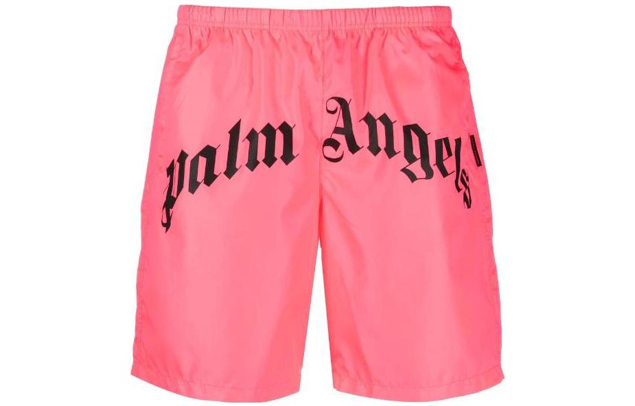 Order PALM ANGELS SS23 粉色Logo松紧腰泳裤. PMFA005C99FAB0026810