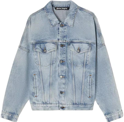 Chaqueta Denim Azul Lavado PALM ANGELS SS23 con Cuello de Solapa. PMYE006C99DEN0024001 Buy Chaqueta Denim Azul Lavado PALM ANGELS SS23 con Cuello de Solapa. PMYE006C99DEN0024001