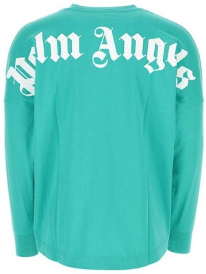 PALM ANGELS SS23 Baju Lengan Panjang Cetakan Logo Belakang Biru. PMAB001C99JER0044301 Lookbook PALM ANGELS SS23 Baju Lengan Panjang Cetakan Logo Belakang Biru. PMAB001C99JER0044301
