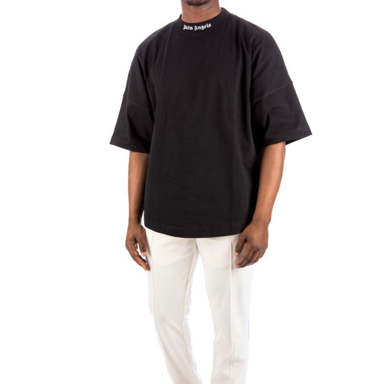 Details for Camiseta Palm Angels SS23 Negra Letra Casual de Manga Corta. PMAA002C99JER0011001