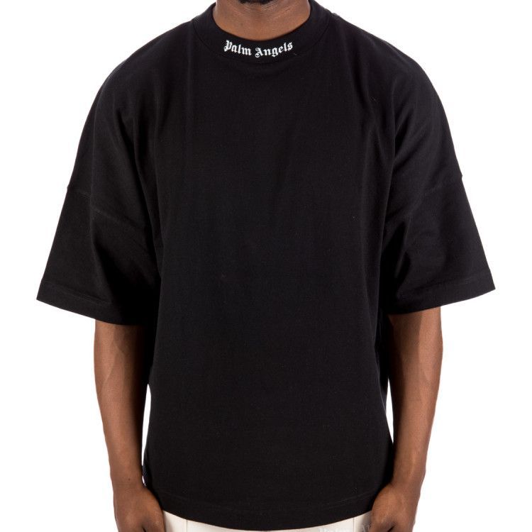 Sizing Camiseta Palm Angels SS23 Negra Letra Casual de Manga Corta. PMAA002C99JER0011001