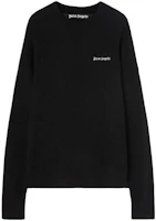 Palm Angels SS23 Black Letter Print Sweatshirt Men PMHE054F23KNI0051001 Palm Angels SS23 Black Letter Print Sweatshirt Men PMHE054F23KNI0051001