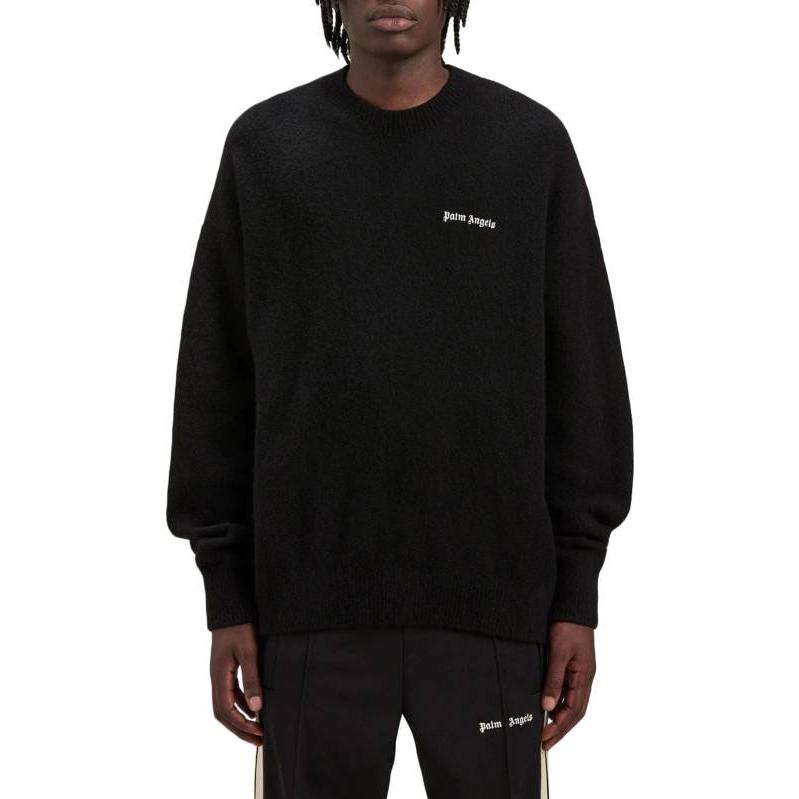 Shop Palm Angels SS23 黑色字母印花衛衣 男款 PMHE054F23KNI0051001