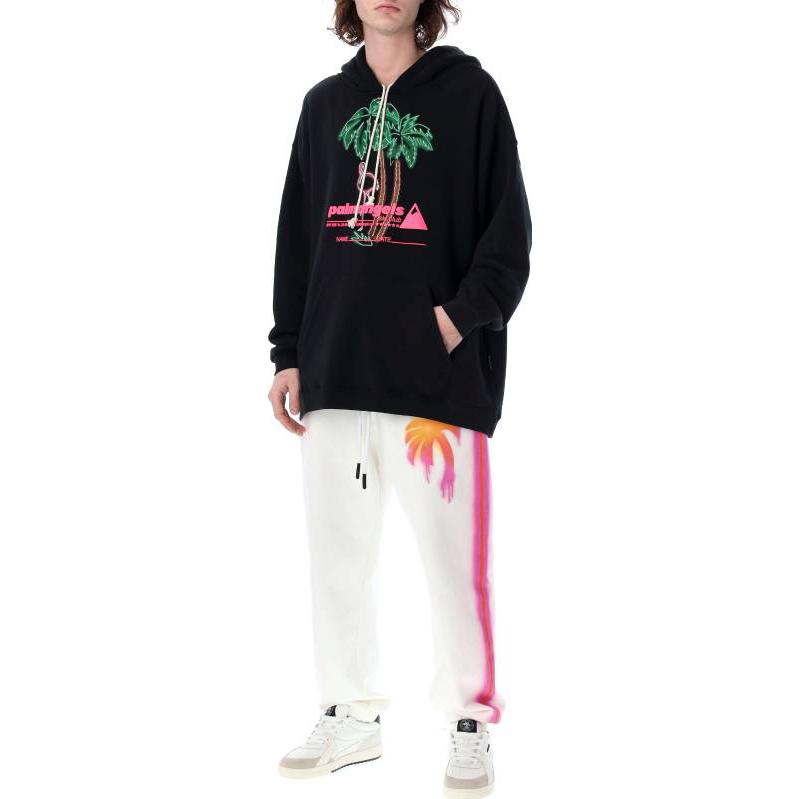 Palm Angels SS23 Coconut Tree Print Black Hoodie Mens Long Sleeve Pullover. PMBB124S23FLE0011084 圖 3