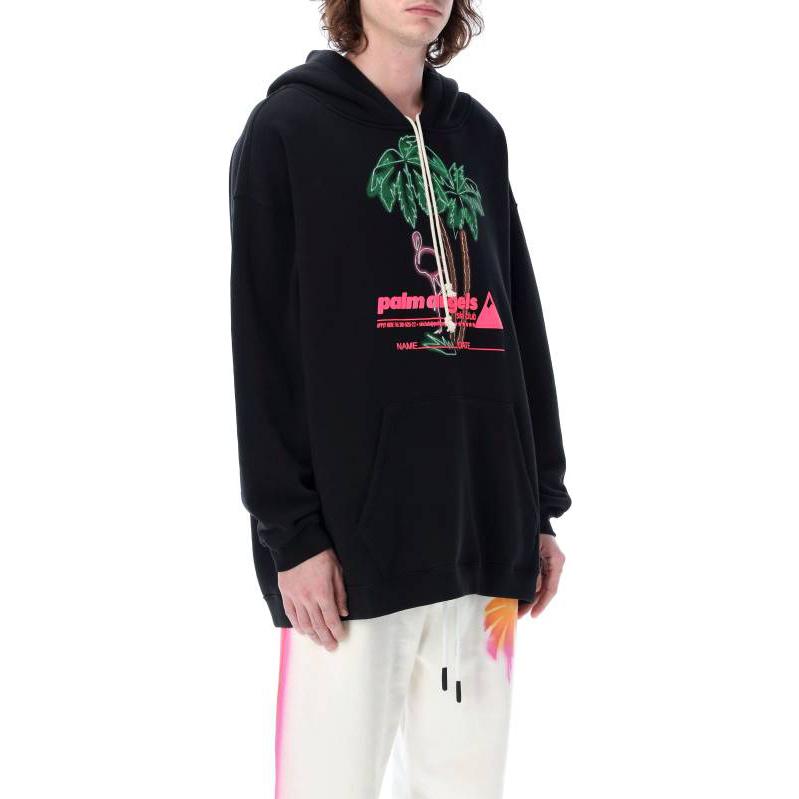 Palm Angels SS23 Coconut Tree Print Black Hoodie Mens Long Sleeve Pullover. PMBB124S23FLE0011084 圖 5