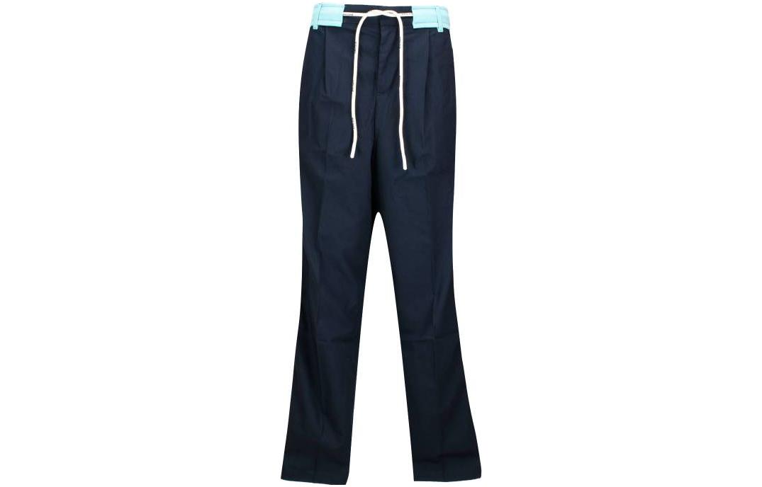 PALM ANGELS SS23 Colorblock Elastic Waist Casual Pants Men Blue. PMCA112S23FAB0014540