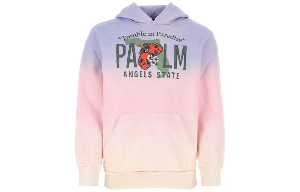 Palm Angels SS23 Gradient Logo Pink Hoodie Men’s Long Sleeve Pullover PMBB117S23FLE0088410