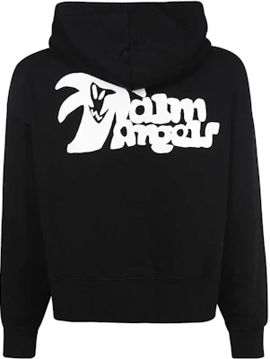 PALM ANGELS SS23 Jaket Hoodie Hitam Lengan Panjang dengan Desain Cetak Grafis. PMBE014E23FLE0021001 Lookbook PALM ANGELS SS23 Jaket Hoodie Hitam Lengan Panjang dengan Desain Cetak Grafis. PMBE014E23FLE0021001