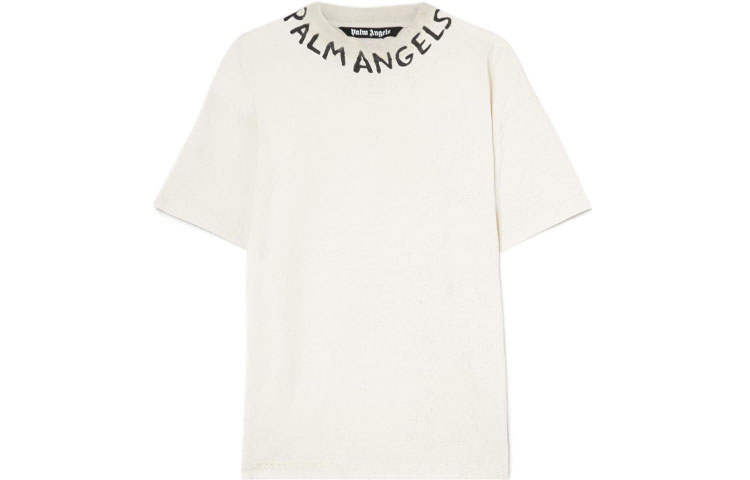 PALM ANGELS SS23 Logo Print Crewneck T-Shirt White -  Fashion. PMAA072S23JER0070110 圖 2